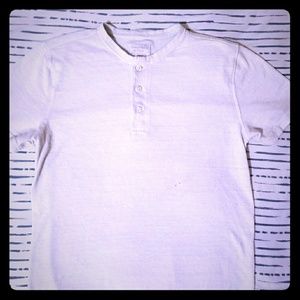 Abocrombie white Henley tee